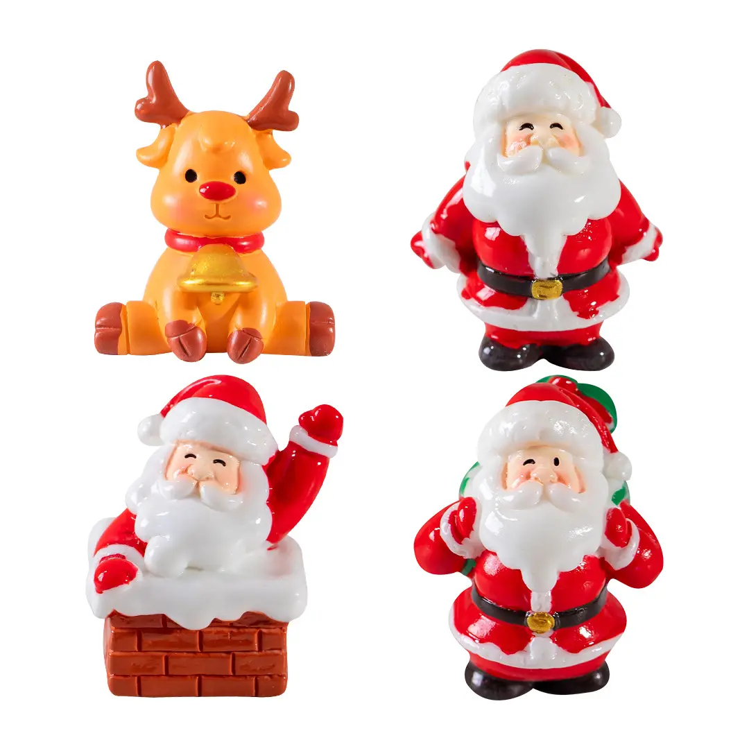 Cross-border new landscape Santa Claus lovely snowman crystal ball decoration accessories table ornaments