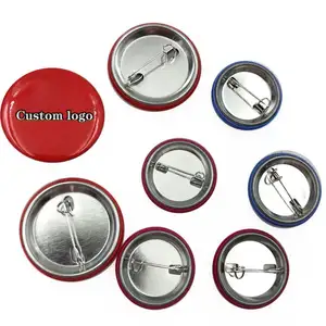 Custom logo maker blank anime metal round tin plate tinplate punk 37mm 44mm 58mm 56mm 57mm 75mm button pin badge