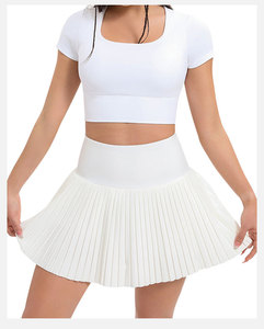 Nouvelle jupe courte de sport légère pour <span class=keywords><strong>femme</strong></span>, plissée, anti-transparence, extensible, séchage rapide, pour le yoga, le <span class=keywords><strong>golf</strong></span> et le tennis - Product Image 2