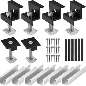 Kit de rails de guidage linéaires en aluminium en forme de U de 120 mm avec roulements pour mini-machines, ensemble de 6 pièces - Product Image 1