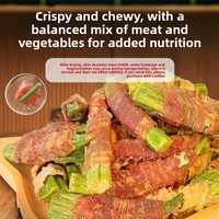 Vente directe usine : Friandises pour chiens – Viande de poulet et de canard, Okra séchée pour petits et grands chiens – Idéal pour le nettoyage des dents et l'entraînement
