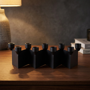 Portavelas de Hierro Zig-Zag de Alta Calidad y Durabilidad, Adorno Decorativo para Interiores del Hogar, Centros de Mesa para Bodas y Colección de Regalos - Product Image 4