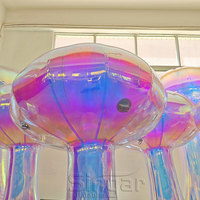 Ballon géant en forme de champignon miroir gonflable en PVC double, imprimé UV, taille personnalisable, scellé à l'air, pour événements et décorations de fête