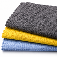 Toalla de microfibra con tejido tipo gofre para secado de coches, paño de limpieza con diseño de piña, paño absorbente para detalles de cristales y ventanas.