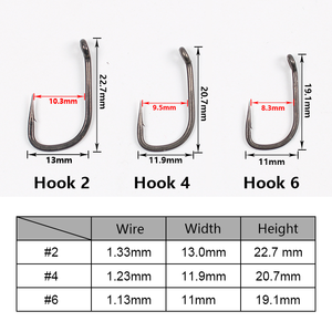Cá chép câu cá rộng gape x Móc hợp kim thép PTFE lớp phủ siêu trượt Bard móc - Product Image 5