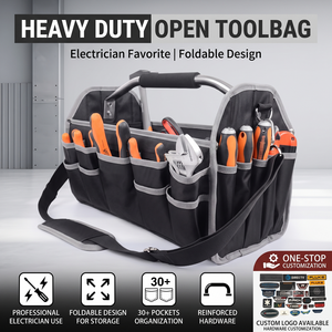 Professional Heavy Duty Open Top Tool Bags for Men Foldable Organizer Electrician Tool Bag Mochila Para Herramientas - Product Image 1