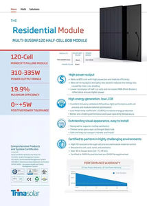 Módulo Residencial Trinasolar Multi-Busbar 120 Half-Cell Bob con Marco Negro de 310W-335W, Paneles Solares Bifaciales de Doble Vidrio con 19.9% de Eficiencia - Product Image 3