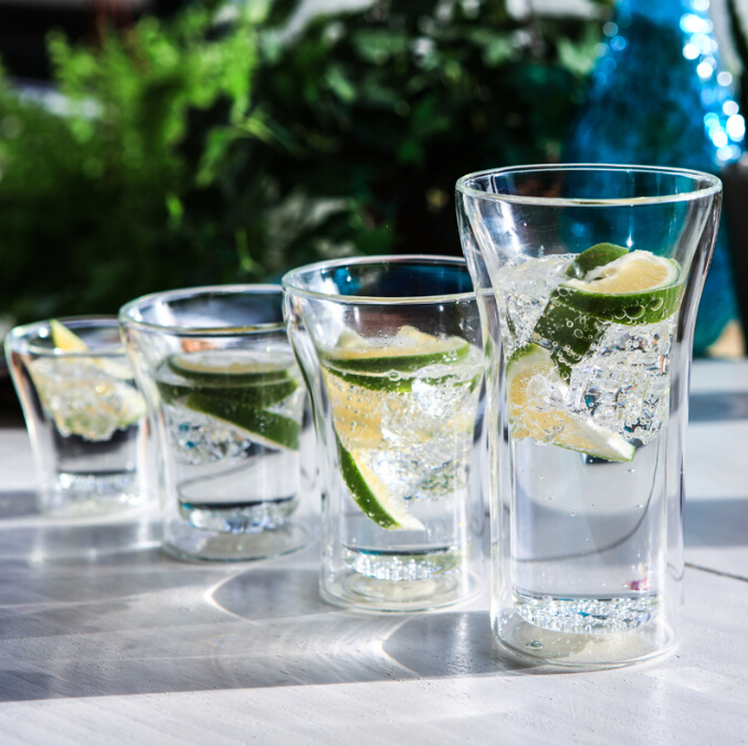 hot sales Eco-friendly double wall glass cup with high borosilicate glass Double Wall