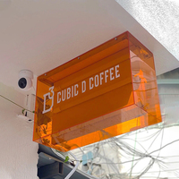 Enseigne lumineuse LED personnalisée Carrey pour extérieur, enseigne commerciale pour café, enseigne lumineuse intérieure en acrylique coloré, enseignes lumineuses LED