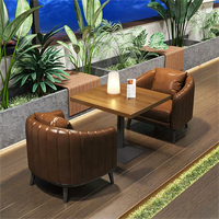 Sièges de stand en cuir PU personnalisés meubles de café modernes rembourrés de luxe cabines de restaurant