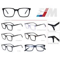 Fabricants de ventes chaudes Feuilles d'acétate à bas quantité minimale de commande Montures de lunettes vintage Montures optiques carrées Lunettes de vue