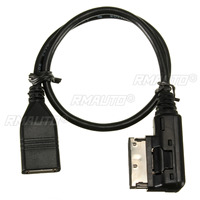 Câble adaptateur audio AUX vers USB femelle MDI MMI AMI AUX pour AUDI A3/A4/A5/A6/Q5 VW Tiguan GTI CC Magotan