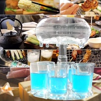 Distributeur et support de verres à shot en acrylique coloré à 6 compartiments avec bouchon, mini verres à shot pour jeux de fête