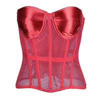 Haute qualité femmes sur buste Corset haut respirant minceur Latex Bustier Sexy mince non tissé tissage contrôle de la lumière niveau