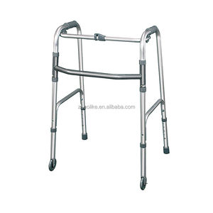 Andador y rodillo de aluminio con función plegable de freno de disco ajustable en altura Capacidad de 200kg para pacientes en el cuidado del hogar hospitalario - Product Image 1