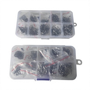 Juego de anzuelos Ishni negros con orificios, anzuelos con púas 3-12 # Anzuelo para Carpa <span class=keywords><strong>Carassius</strong></span> 500 300 - Product Image 1