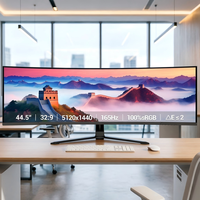 Monitor curvo para juegos de 44.5 pulgadas 32:9, 5K 180Hz, HDR400 UltraWide, pantalla inmersiva para PC con iluminación RGB y soporte VESA
