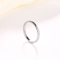 Bague en acier inoxydable plaqué or rose 18 carats, minimaliste et empilable, pour femme, vente en gros