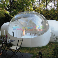 Dôme transparent extérieur grand globe clair igloo gonflable camping glamping dôme bulles tente