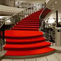 Tapis rouge de présentation de mariage, blanc, pour escaliers, exposition de scène