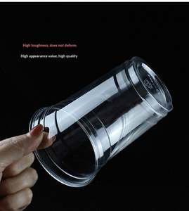 Vasos de PET personalizados al por mayor, totalmente transparentes, para bebidas frías, café helado y té de burbujas, con tapas, para dulces y basura. - Product Image 5