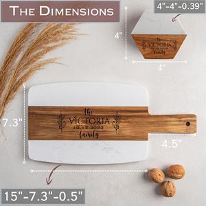 <span class=keywords><strong>Planche</strong></span> à fromage en <span class=keywords><strong>bois</strong></span> d'acacia avec plateau en <span class=keywords><strong>marbre</strong></span> <span class=keywords><strong>et</strong></span> ensemble de 4 couteaux à fromage, livraison gratuite aux États-Unis - Product Image 4