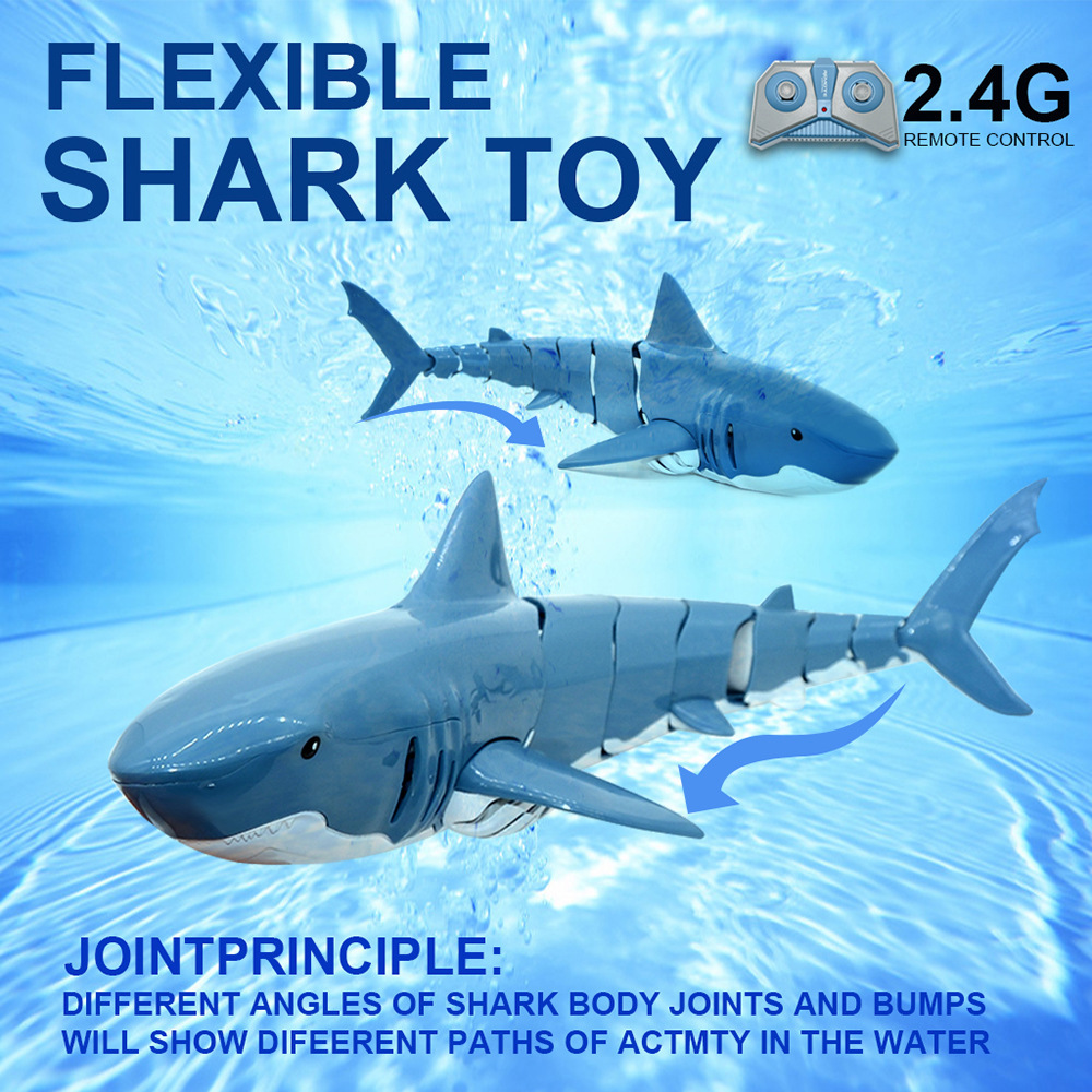 Requin Qui Chante Jouet Bateau Requin Télécommande,2,4 GHz Jouet Bateau Requin Télécommande électrique Simulation,Cadeau Piscine Pour Enfants - Jeux - Jouets Bateau Telecommande Enfant