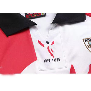 Seragam Sepak Bola Desain Klub Spanyol Retro 1997-98 Grosir, Kaos Custom Sablon Transfer Panas 100% Poliester - Product Image 4