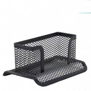 Black Metal Mesh Office Desktop Business <b>Card</b> & Note Holder - Product Image 2