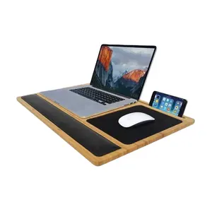 Multi Tasking Bamboo Lap Desk Board With Built-in Mouse Pad