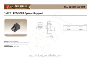 Bonne vente Led Spacer Holder Pcb Standoff Support 5x19 90 degrés 429mm Nylon Plastique Caoutchouc <span class=keywords><strong>90c</strong></span> 2 broches - Product Image 5