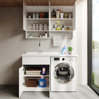 Personnalisable Nid D'abeille En Aluminium Intégré Balcon Cabinet Lavabo Lavabo Compagnon Planche À Laver Vanité Salle De Bains