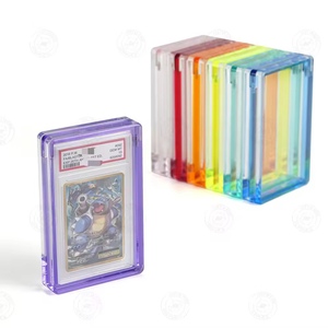Factory Direct UV Resistant Magnetic Closure Clear Acrylic Graded Slab Holder Customizable Color Logo Easy Assembly for <b>Display</b> - Product Image 5