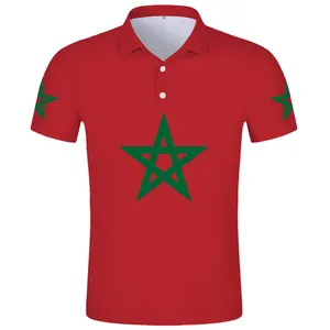 Fitspi Morocco Polo Shirt Diy Custom Made Name Number Mar Polo Shirt Nation Flag Ma Kingdom Arabic Arab Country Text 3d Clothes