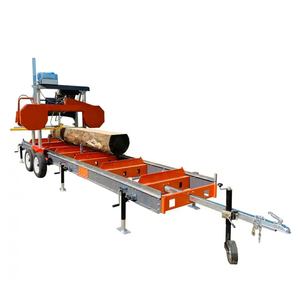 Sierra de cinta portátil de 26 pulgadas con motor de gasolina para cortar madera, máquina aserradora de troncos en oferta - Product Image 1