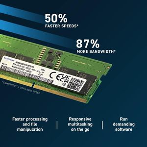 Módulo de Memoria RAM para Portátil Usado de 8GB DDR5 4800MHz SODIMM PC5-38400 CL40 1Rx16 1.1V 262 Pines (M425R1GB4BB0-CQK) (OEM) - Product Image 3