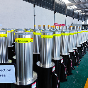 Bolardos de Seguridad de Acero Inoxidable para Entrada de Edificios, Bolardos con Luz LED, Bolardos Industriales para Exteriores - Product Image 2