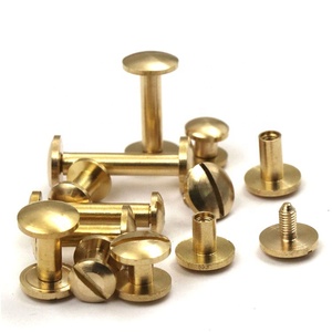 Tornillos de cabeza plana de latón, 8x4x15mm, para hebilla de cinturón - Product Image 6