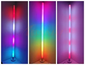 Trend ürünleri atmosfer akıllı Bluetooth Led zemin lambası USB RGB renk değişen romantik rahat kısılabilir standı zemin işık