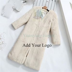 Women's Fashion <strong>Witer</strong> Round Neck Long Fake Fur Jacket - Product Image 2