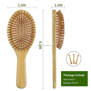 Wholesale Customize Logo Massage Natural Self Cleaning Bamboo Hairbrush Wood <b>Paddle</b> Hair <b>Wooden</b> Bamboo <b>Paddle</b> Hair Brushes - Product Image 2