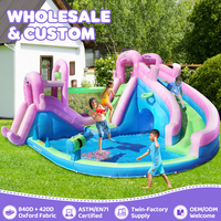 Château gonflable résidentiel en tissu Oxford avec toboggan, fabricant OEM ODM pour enfants, utilisation en extérieur
