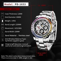 Montre à quartz pour homme PAGANI DESIGN 1653, qualité supérieure, nouvelle arrivée, faible MOQ, étanche, nouvelle liste, bracelet en acier inoxydable