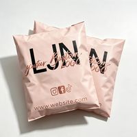 Sac postal personnalisé D22 ECO, nouvelle enveloppe d'expédition en plastique, emballage pour colis, sacs postaux en polyéthylène rose clair pour vêtements