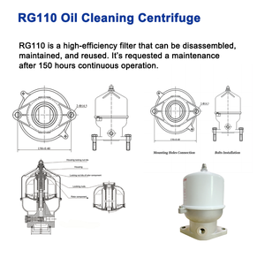 جهاز طرد مركزي صغير عالي السرعة RG020 مخصص لتصفية الزيت بحالة جديدة - Product Image 2