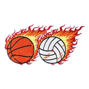 Nouveau Patch Brodé Thermocollant Motif Flamme Football Basketball Baseball pour Décoration Chapeaux et Sweats à Capuche - Product Image 5