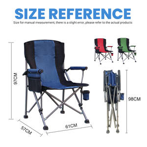 Outdoor Picnic Camping <strong>Chair</strong> HighBack Padded Arm <strong>Chair</strong> 350 LBS Capacity Heavy Duty Cup Hold Folding <strong>Camp</strong> <strong>Chair</strong> - Product Image 6