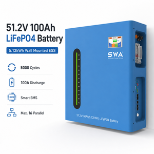 Batería Powerwall LiFePO4 de 5.12kWh 48V 100Ah del fabricante <span class=keywords><strong>SWA</strong></span> ENERGY, <span class=keywords><strong>8500</strong></span>+ ciclos, CB IEC62619 CE UL, sistema de almacenamiento de energía solar - Product Image 1