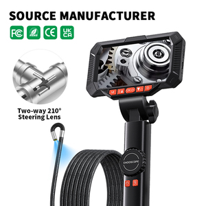 Endoscope industriel HD 6,4 mm avec écran, étanche, 6 LED, appareil de diagnostic professionnel pour l'automobile et la maison, endoscope flexible de type C - Product Image 1