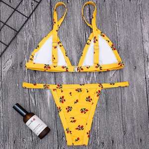ชุดบิกินี่เซ็กซี่แบบ OEM/ODM ไซส์พลัสสำหรับผู้หญิง ชุดวันพีซ วีสตริง ไมโครบรา ไร้สายหลัง ผ้าพิมพ์ลายเงา ชุดว่ายน้ำแห้งเร็ว รับสั่งทำ - Product Image 3
